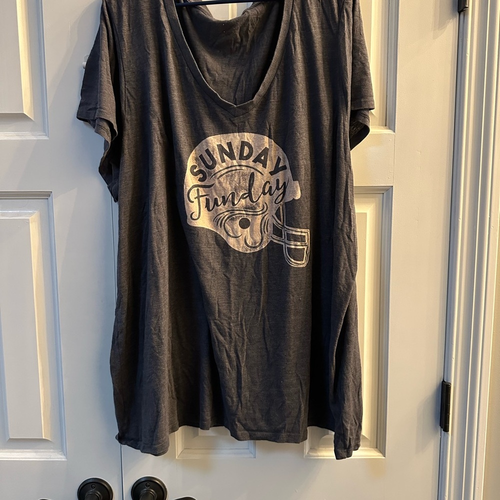 Torrid Gray 'Sunday Funday' Short Sleeve Tee